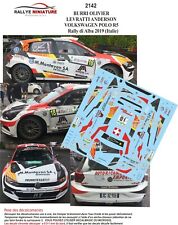 DECALS 1/18 REF 2142 VW VOLKSWAGEN POLO BURRI RALLY DI ALBA 2019 RALLYE ITALIA