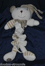 ?Peluche Doudou Plat Ours Blanc Beige MGM DODO D'AMOUR Musical Spirale TTBE