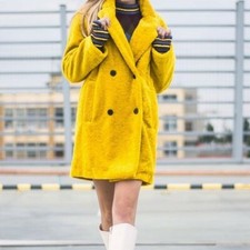ZARA MUSTARD TEXTURED COAT