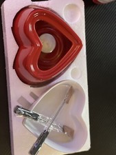 Avon Red Heart Tea-Light Fondue Set For Two . New In The Box.
