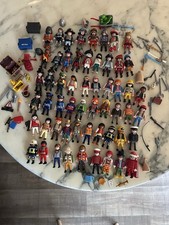 GROS LOT PLAYMOBIL PERSONNAGES CHEVALIER  ROI PIRATE POLICIER CLOWN AVENTURIER +