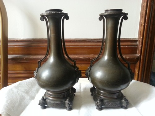 Paire vase bronze - paire,
