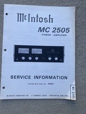 McIntosh MC 2505 Amplifier