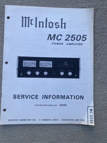 Mcintosh 2505 amplifier - mcintosh,