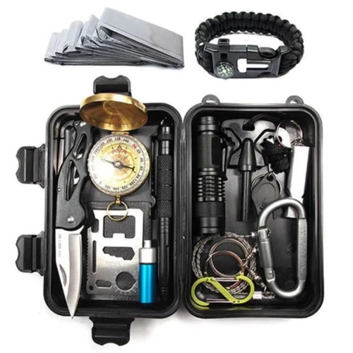 Kit survie urgence - noir, 15