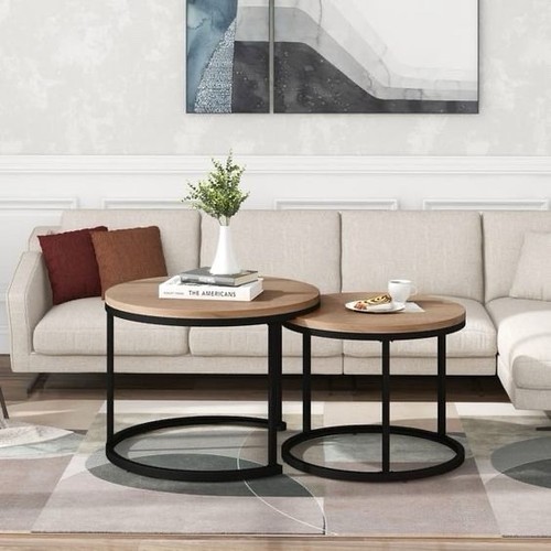Lot tables basses rondes - lot, 2