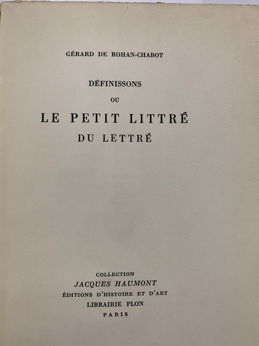 Petit littré lettré - le,