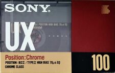 RARE SONY UX 100 CASSETTE AUDIO BLANK TAPE TYPE II CrO2 MADE IN FRANCE 1990