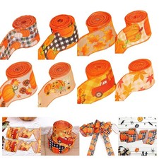 Ruban couleur orange motif
