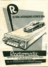 Publicité ancienne autoradio Radiomatic 1954 issue de magazine