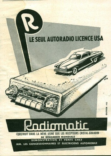 Publicité ancienne autoradio