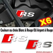 6 Stickers pour étriers de Frein RS - Autocollants pour A 3 4 5 6 7 Q3 - 286