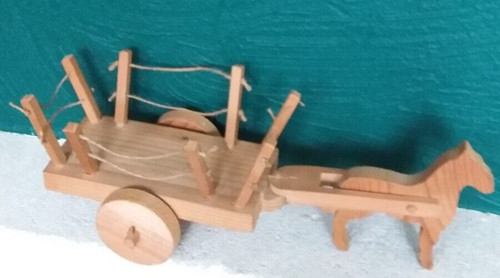 Charrette miniature bois - charrette, en