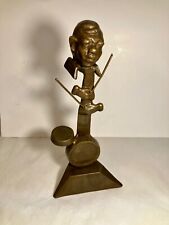 Dans le goût d’Yves Lohé. Sculpture en bronze. Jazzman. Batteur.