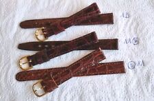 Bracelets de montre VINTAGE YONGER BRESSON cuir véritable CROCODILE 11 ou 12mm