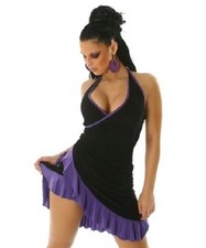 Robe salsa  noire Purple taille unique Pin Up danse été plage soirée resto