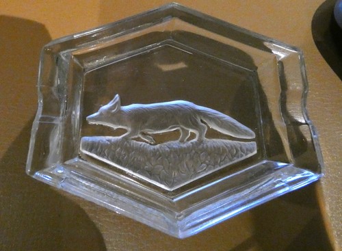 Ancien cendrier verre - , renard.