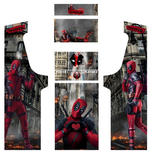Stickers dead pool pour borne - stickers,