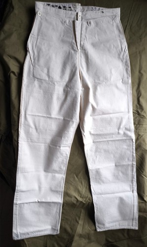 Pantalon pont toile - à, blanche