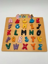 🩷 Rare alphabet magnétique Barbapapa + tableau en bois vintage – Très bon état