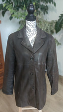 Veste 3/4 parka femme Cuir