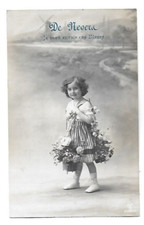 CPA carte postale ancienne jolie fillette fleurs de Nevers
