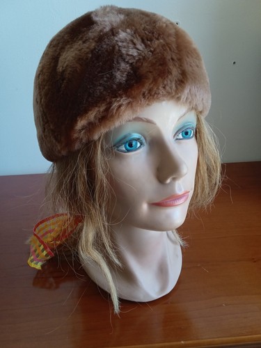 Toque vintage ronde - , fourrure