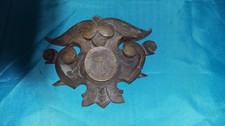 ANCIEN BLASON SCULPTE BOIS