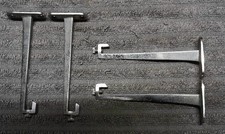 4 Supports en Inox pour étagère verre où bois