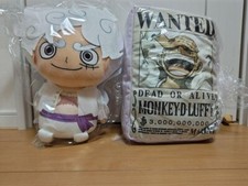Peluche One Piece Mecha Mofugutto WANTED coussin singe D. Luffy Gear 5 neuf set