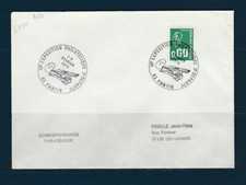 FRd enveloppe avion   exposition philatélique  le pou du ciel   93  Pantin 1976
