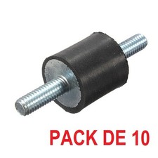 10 SILENT BLOC CAOUTCHOUC MALE MALE Ø20mm H 30mm M6 GROUPE ELECTROGENE NEUF