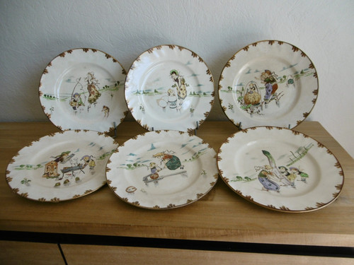 Six assiettes plates - six,
