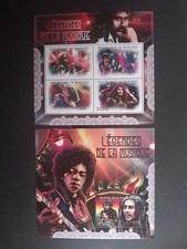 Burundi Musique Bob Marley BB King Tina Turner Neuf MNH 2012 perf dentelé BLOC