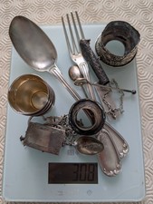 Argent Massif 308 Grs Divers Objets À Conserver Ou Pour Fondre