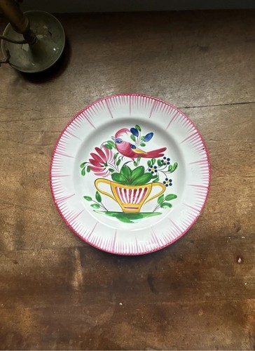 Assiette ancienne faïence - en,