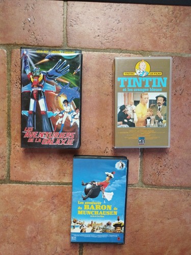 Lot cassettes vhs dessin - cassettes,