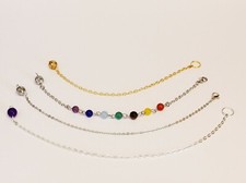 °  LOT  4 CHAINETTE DONT UNE 7 CHAKRAS POUR PENDULE DE RADIESTHESIE ESOTERISME