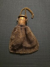 Bourse aumônière ancienne métal doré