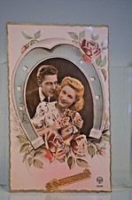 CPA CARTE POSTAL STE SAINTE CATHERINE DENTELLE AJOURE BONNET FILLE GARCON ANCIEN