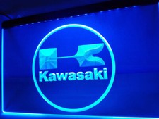 Enseigne lumineuse néon LED pub moto Kawasaki Racing home decore taille 12 x 8