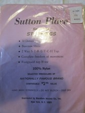 BAS NYLON VINTAGE- SEAMLESS STOCKINGS - TAUPE  T 10 1/2