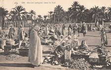 CPA ALGERIE MARCHE INDIGENE DANS LE SUD