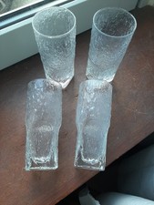 rare 4 verres goebel ecorce vintage seventies 1970 Tapio Wirkkala ?