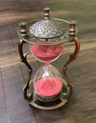 Ancien sablier laiton nautique