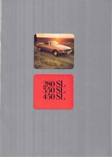 Catalogue Brochure Mercedes 280 SL / 350 SL / 450 SL R107 08/1978 France