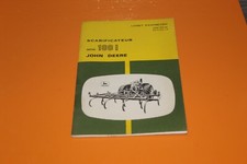 (222A) John Deere Livret d'entretien Scarificateur série 1001