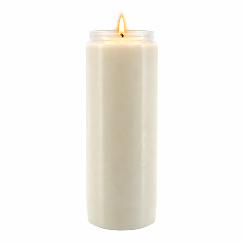 Bougie neuvaine blanche - blanche, en