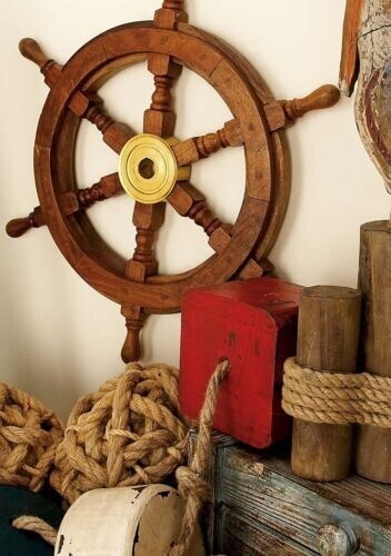 Bateau roue bois - à, en