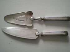 SUPERBE SERVICE A GATEAUX ARGENTERIE PELLE ET COUTEAU TABLE MAISON 